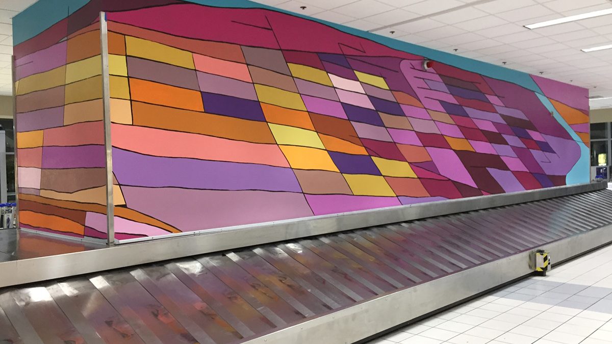 New Murals Greet Passengers at Terminal 2 Baggage Claim - St. Louis Lambert International Airport