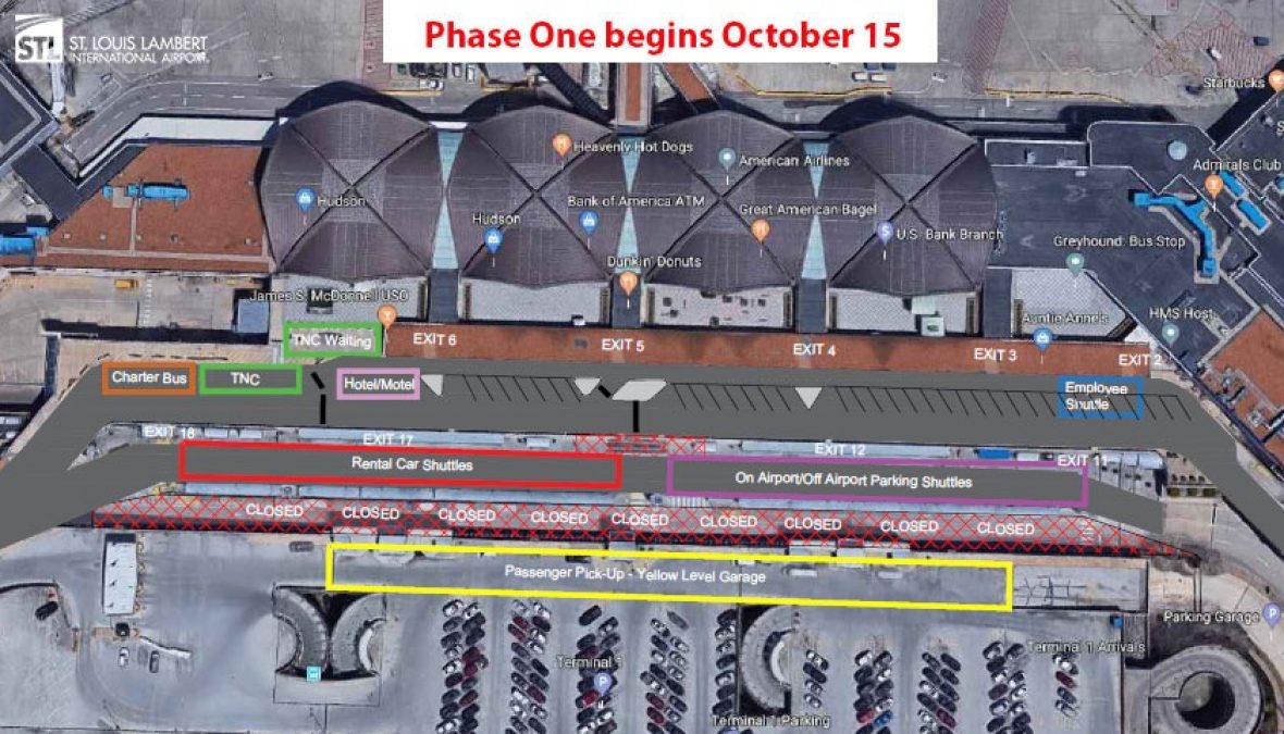 Terminal 1 Arrivals Drive Construction FAQ - St. Louis Lambert International Airport