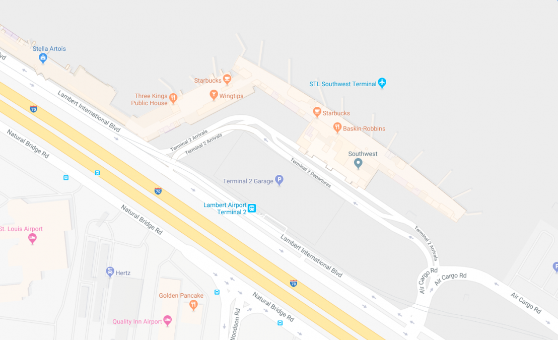 Directions To Southwest Terminal T2 - St. Louis Lambert International Airport