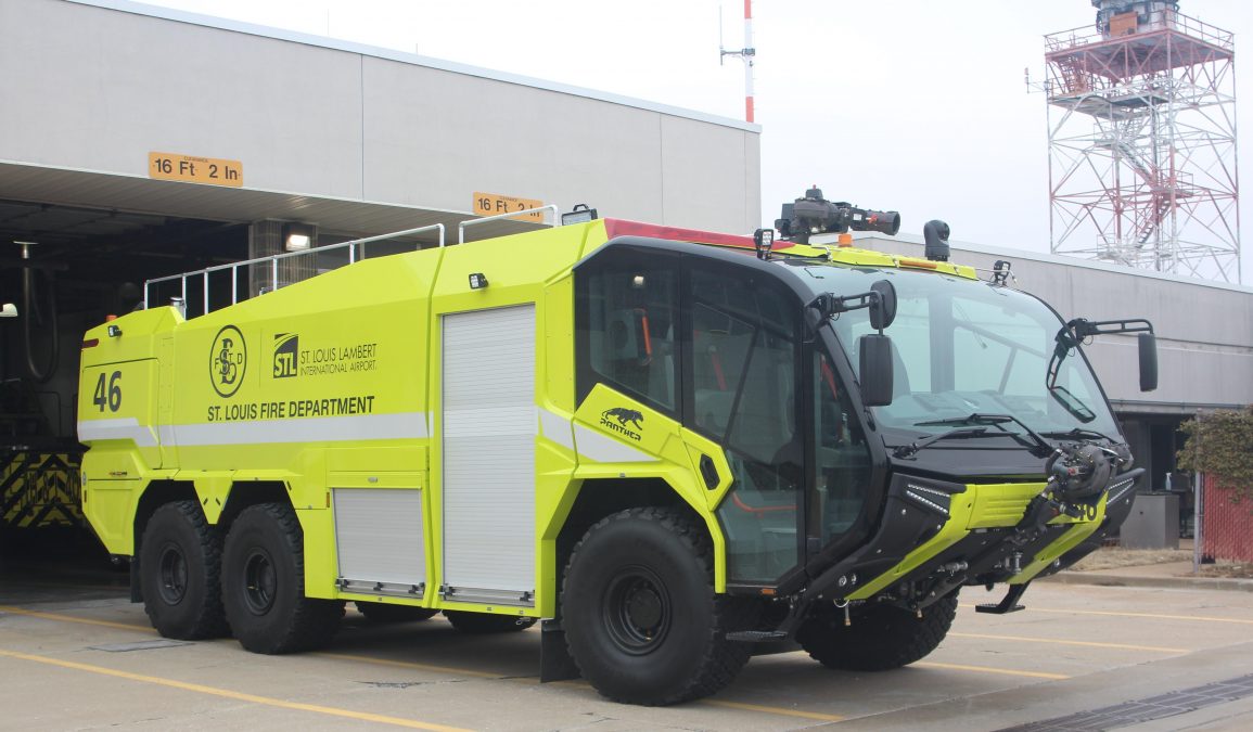 Photo of a yellow Panther 3000 firefighting vehicle