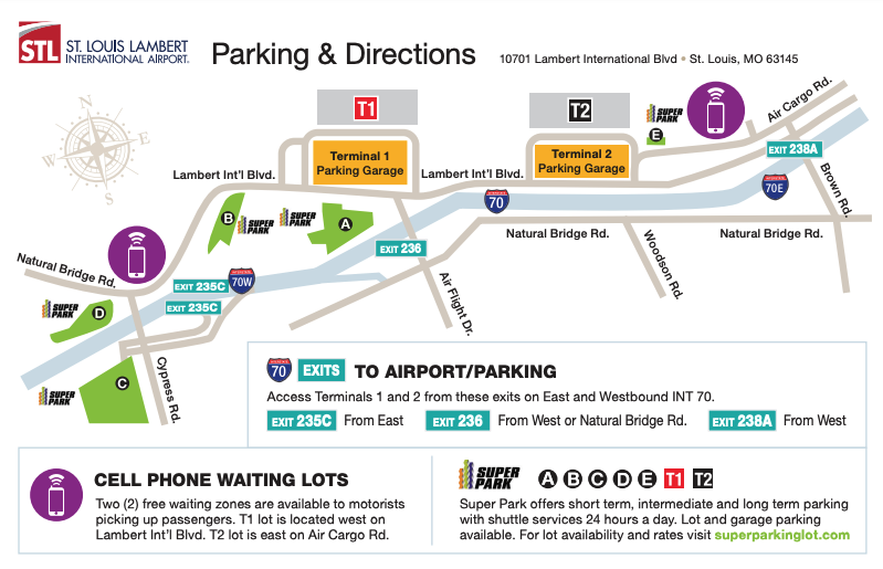 Image of STL parking and cell lots map
