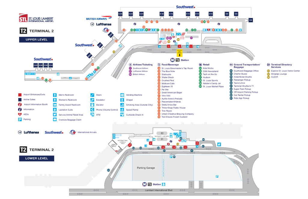 This is a screen shot of the map which shows locations in Terminal 2.